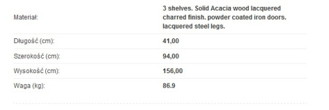 Komoda COILS spalone drewno spirala DUTCHBONE stalowe nogi czarna
