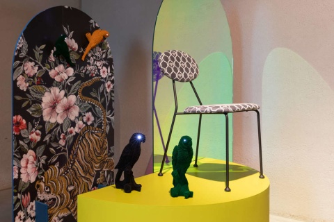 Dekoracja świetlna lampka papuga FEELING TROPICAL zielona BOLD MONKEY
