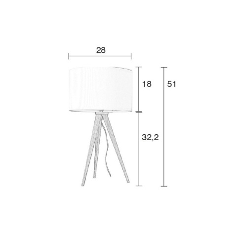 Lampka stołowa TRIPOD biała ZUIVER