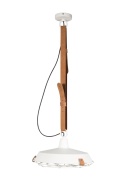 Lampa wisząca na skórzanym pasku DEK 40 biała nowoczesna ZUIVER