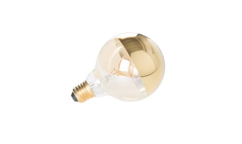 Żarówka GLOBE złota ściemnialna MIRROR GOLD E27 złota spiralny żarnik