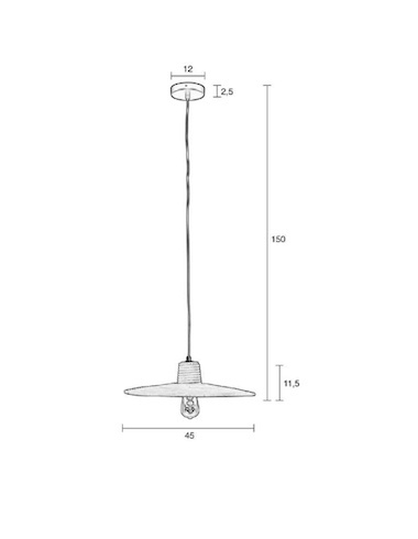 Lampa wisząca BALANCE M rattanowa naturalna ZUIVER