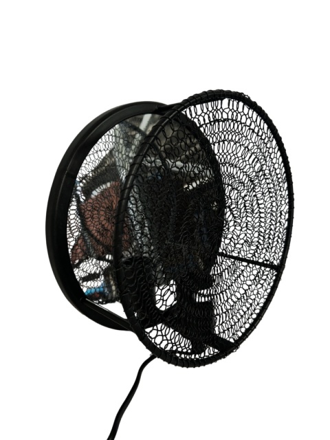 Kinkiet lampa ścienna okrągła z lustrem metalowa siatka styl industrialny do loftu nowoczesna