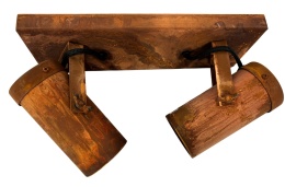 Kinkiet podwójny spot ścienny sufitowy nowoczesne oświetlenie do lotfy styl industrialny rustykalnyrdza