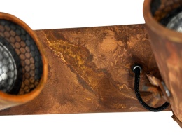 Kinkiet podwójny spot ścienny sufitowy nowoczesne oświetlenie do lotfy styl industrialny rustykalnyrdza