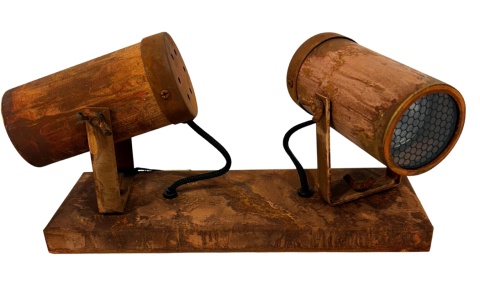 Kinkiet podwójny spot ścienny sufitowy nowoczesne oświetlenie do lotfy styl industrialny rustykalnyrdza