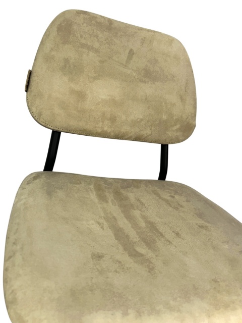 Krzesło beżowe aksamitne skandynawski styl nowoczesne tapicerowane