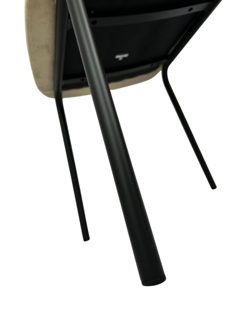 Krzesło beżowe aksamitne skandynawski styl nowoczesne tapicerowane