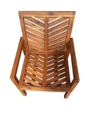 Krzesło ogrodowe Acacia Chevron Walker Edison – zestaw 2 szt.