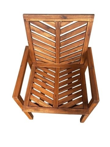 Krzesło ogrodowe Acacia Chevron Walker Edison – zestaw 2 szt.