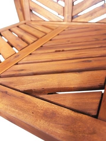 Krzesło ogrodowe Acacia Chevron Walker Edison – zestaw 2 szt.