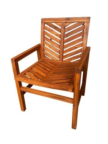 Krzesło ogrodowe Acacia Chevron Walker Edison – zestaw 2 szt.