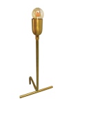 Lampa REMI Dutchbone z mosiężną konstrukcją i żarówką E27 – widok pod kątem