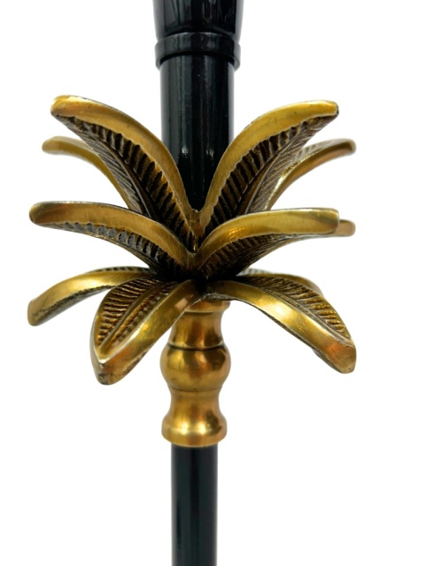 OUTLET Lampa stołowa czarna w kształcie palmy egzotyczna bez klosza w stylu glamour nowoczesna