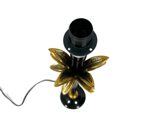 OUTLET Lampa stołowa czarna w kształcie palmy egzotyczna bez klosza w stylu glamour nowoczesna