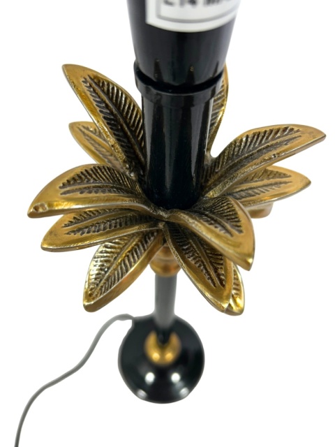 OUTLET Lampa stołowa czarna w kształcie palmy egzotyczna bez klosza w stylu glamour nowoczesna