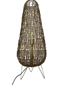 Lampa podłogowa FILO L złota metal pleciona DUTCHBONE