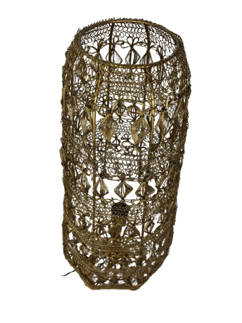 Lampa podłogowa FILO L złota metal pleciona DUTCHBONE