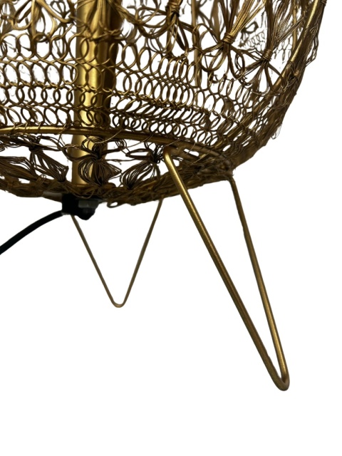 Lampa podłogowa FILO L złota metal pleciona DUTCHBONE