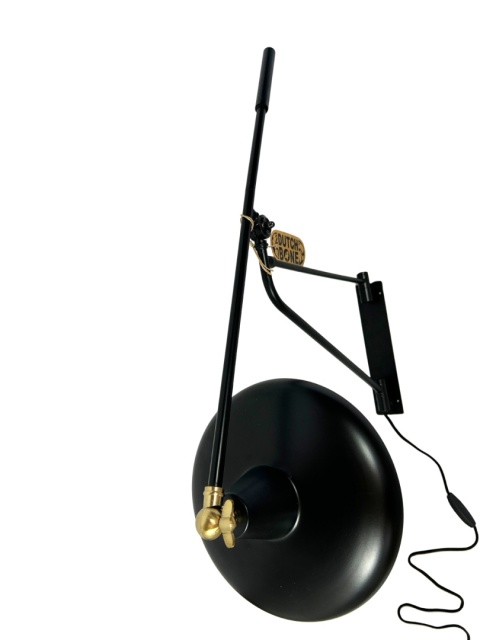 OUTLET Lampa ścienna kinkiet styl industrialny do loftu czarna regulowana