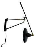 OUTLET Lampa ścienna kinkiet styl industrialny do loftu czarna regulowana