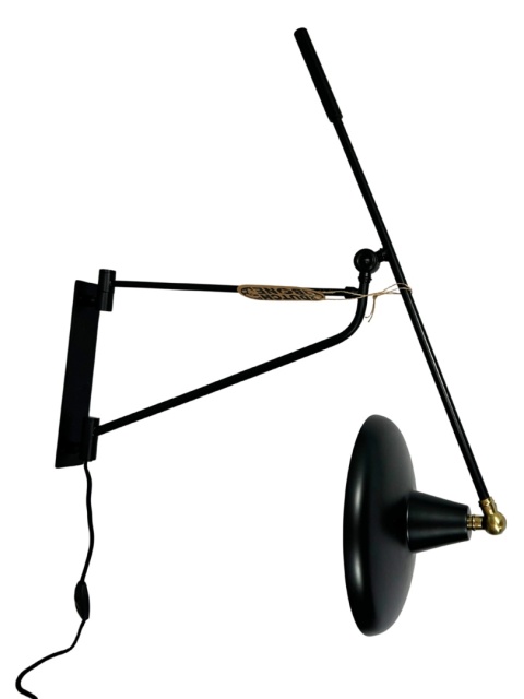 OUTLET Lampa ścienna kinkiet styl industrialny do loftu czarna regulowana