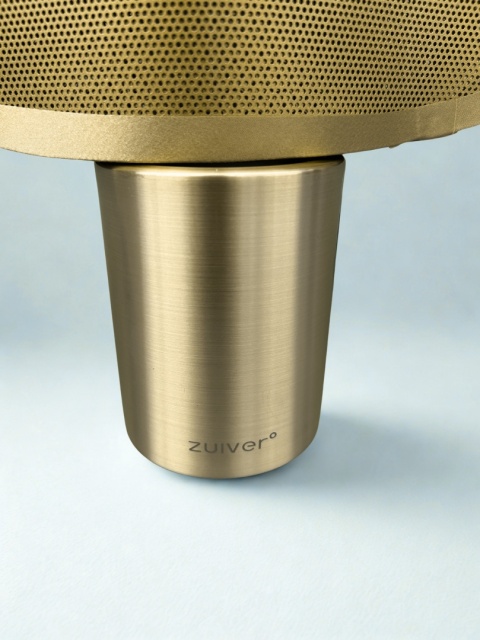 Lampa stołowa nowoczesna stylizowana na mosiądz złota skandynawski styl minimalizm