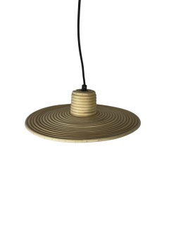 Lampa wisząca z naturalnego rattanu w stylu skandynawskim – rozmiar S