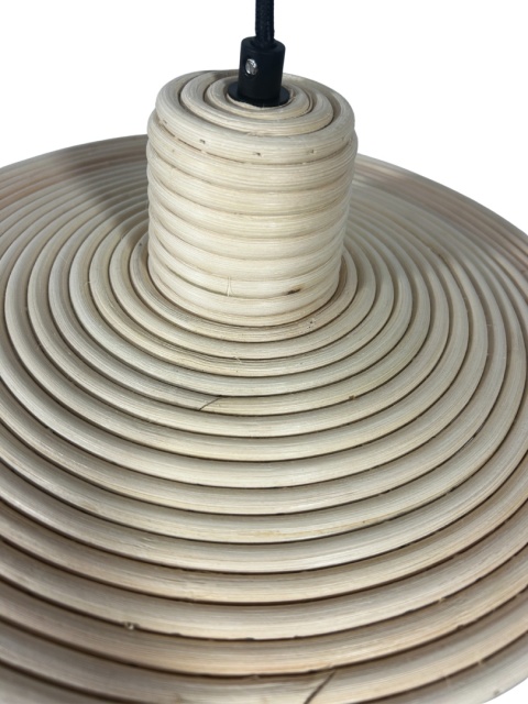 Lampa wisząca z naturalnego rattanu w stylu skandynawskim – rozmiar S