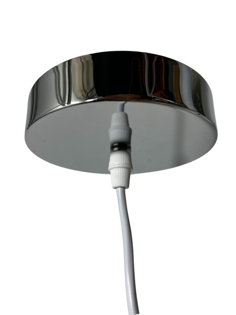 Nowoczesna lampa wisząca z papierowym kloszem dekoracyjny efekt świetlny skandynawski eko styl