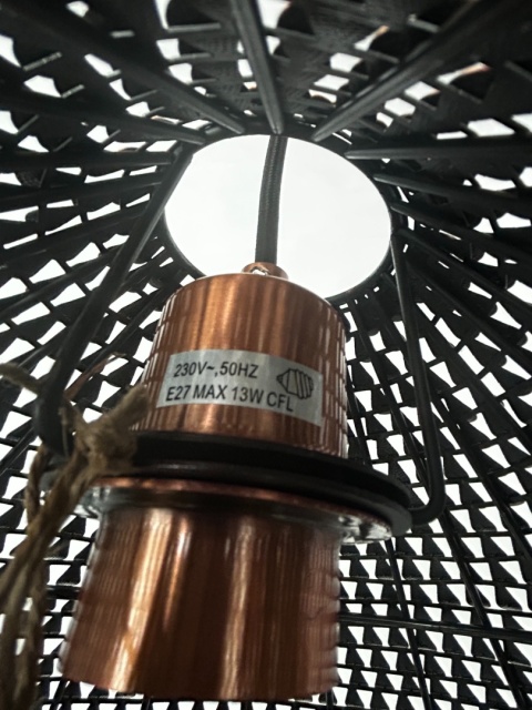 Lampa wisząca miedziana smocza łuska rzemiosło elegancka styl vintage