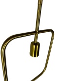 Lampa wisząca złota geometryczna kwadratowa z oprawą na żarówkę glamour skandynawski styl