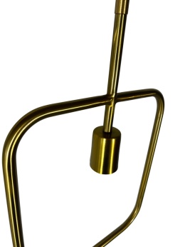 Lampa wisząca złota geometryczna kwadratowa z oprawą na żarówkę glamour skandynawski styl