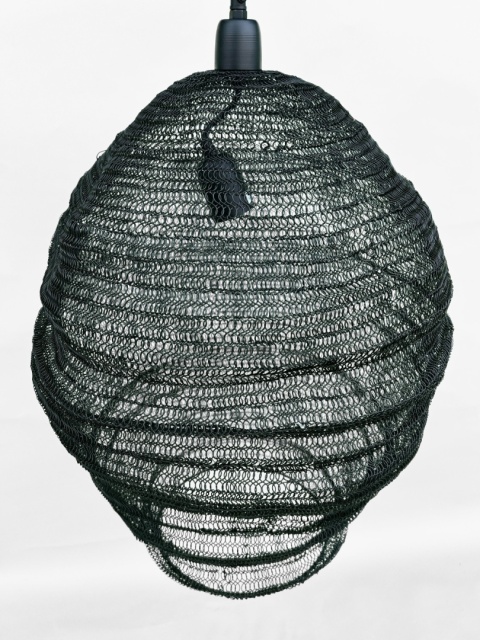 Lampa wisząca czarna siatka ul w stylu industrialnym do loftu nowoczesny design