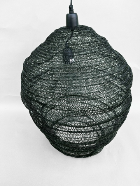 Lampa wisząca czarna siatka ul w stylu industrialnym do loftu nowoczesny design