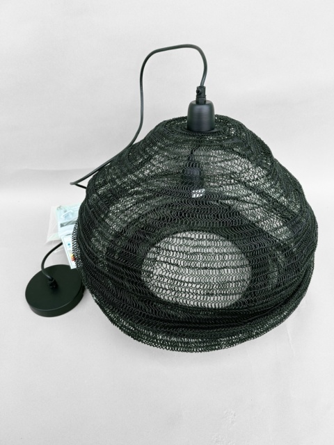 Lampa wisząca czarna siatka ul w stylu industrialnym do loftu nowoczesny design