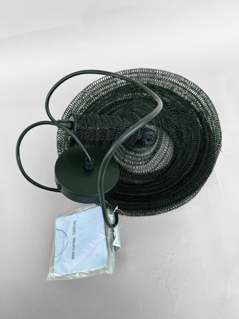 Lampa wisząca metalowa siatka czarna gniazdo os skandynawski styl do loftu