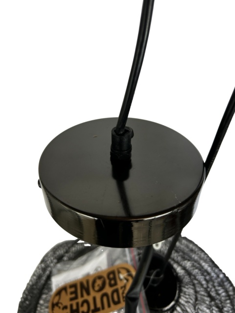 Lampa wisząca ażurowa metalowa czarna siatka gniazdo os styl industrialny do loftu