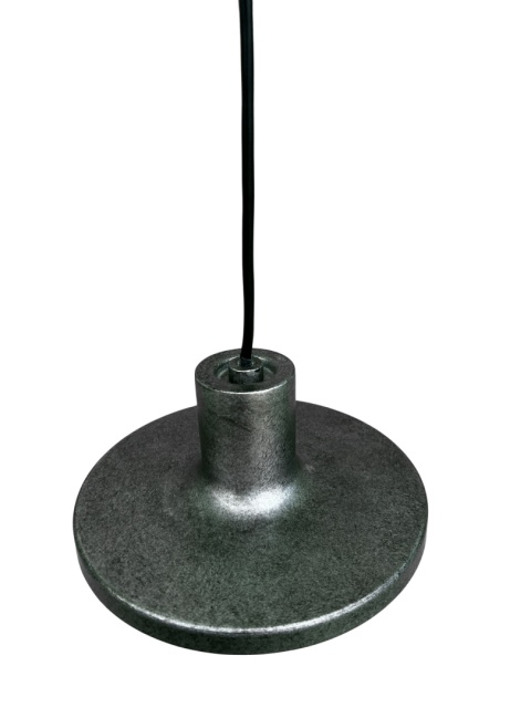 Lampa wisząca metalik szara z lustrem w skandynawskim stylu elegancka minimalistyczna