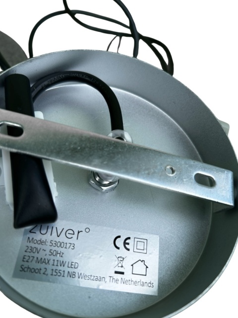 Lampa wisząca metalik szara z lustrem w skandynawskim stylu elegancka minimalistyczna