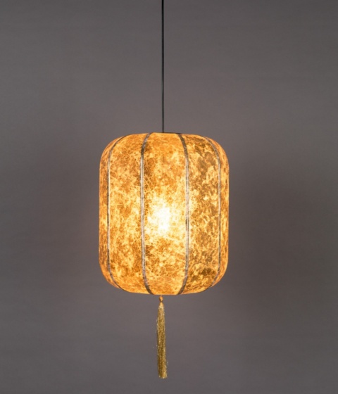Lampa wisząca SUONI S chiński lampion duża złota latarnia DUTCHBONE