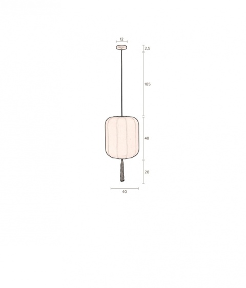 Lampa wisząca SUONI S chiński lampion duża złota latarnia DUTCHBONE
