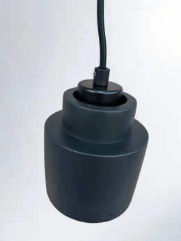 Lampa wisząca betonowa czarna styl industrialny lampa do loftu minimalizm