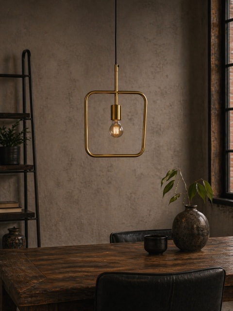 Lampa wisząca CUBO złota Dutchbone