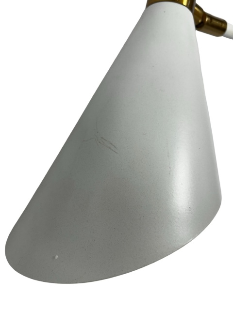 OUTLET Lampa ścienna kinkiet podwójny biała skandynawski styl glamour