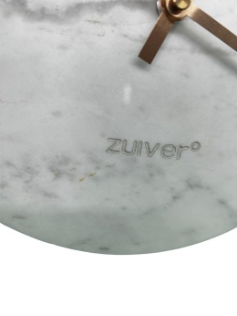 OUTLET Zegar ścienny okrągły marmur biały złote wskazówki skandynawski elegancki styl