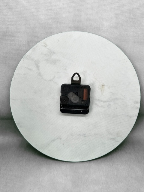 OUTLET Zegar ścienny okrągły marmur biały złote wskazówki skandynawski elegancki styl