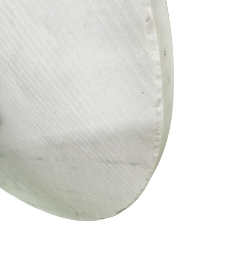 OUTLET Zegar ścienny okrągły biały marmur ze złotymi wskazówkami