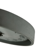OUTLET Zegar ścienny z betonu szary cyfry z efektem 3D czarne wskazówki skandynawski styl