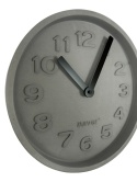 OUTLET Zegar ścienny z betonu CONCRETE TIME cyfry 3D czarne ZUIVER